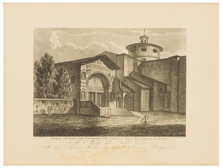 Giuseppe Carattoli (1783 - 1850), da
Prospetto dell’oratorio della Confraternita della giustizia e piazza di San Francesco in Perugia