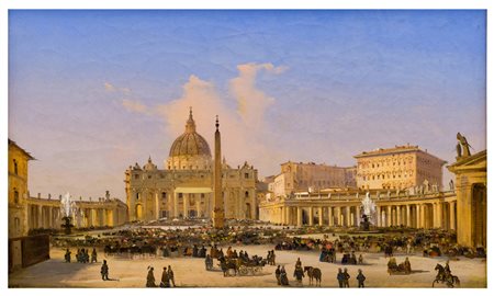 Ippolito Caffi (1809 - 1866)
Benedizione di Pio IX a piazza San Pietro, 1856 circa