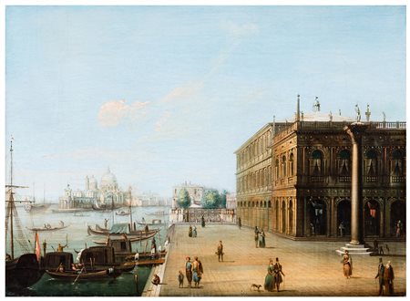 Giuseppe Bernardino Bison (1762 - 1844), cerchia di
Venezia: il molo verso est con l’imbocco del Canal Grande