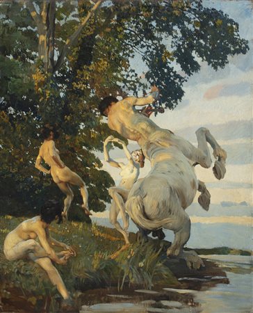 Ettore Tito (1859 - 1941)
Centauro e ninfe