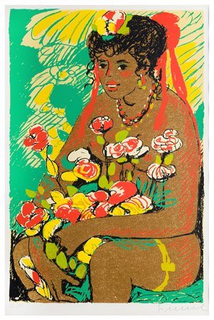 Salvatore Fiume (1915 - 1997)
Ragazza con fiori in grembo