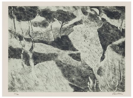 Enrico Paulucci (1901 - 1999)
Paesaggio con alberi