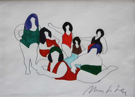 Marco LODOLA Dorno, 1955 Senza titolo tecnica mista su carta cm 24x33