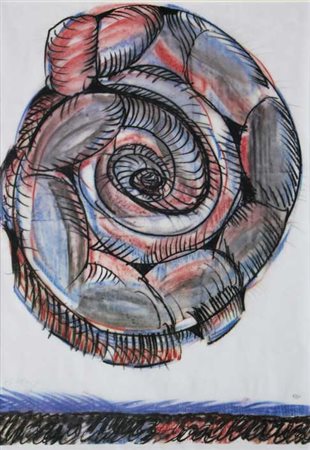 Mario MERZ Milano, 1925 - Milano, 2003 Senza titolo litografia a colori cm 69x47