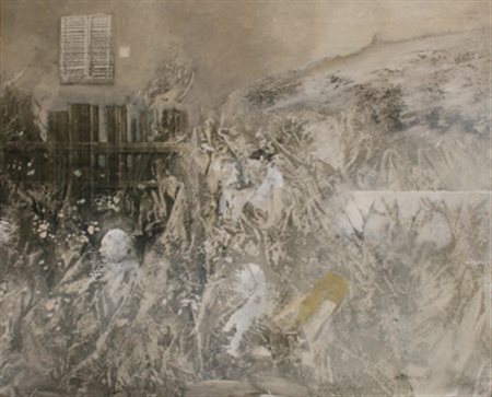 Giuseppe BANCHIERI Milano, 1927 - Massa Carrara, 1994 Figure nel giardino,...