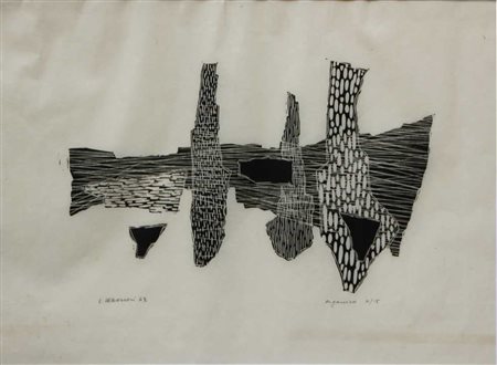 Luigi VERONESI Milano, 1908 - Milano, 1998 Organico, 1963 incisione su...