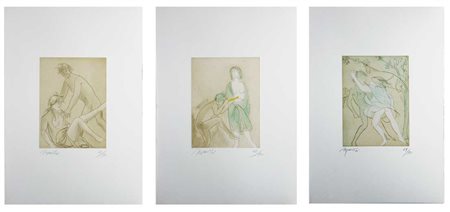 Giacomo MANZÙ Bergamo, 1908 - Ardea, 1991 Cartella di 3 incisioni Senza...