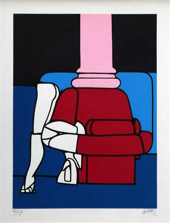 Valerio ADAMI Bologna, 1935 Senza titolo, primi anni '70 litografia a colori...