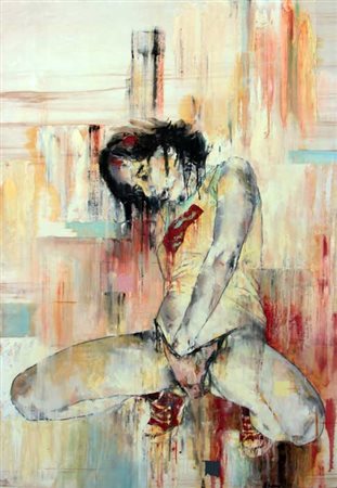 Marco GRASSI Milano, 1976 Self service, 2003 olio su compensato cm 187x125...