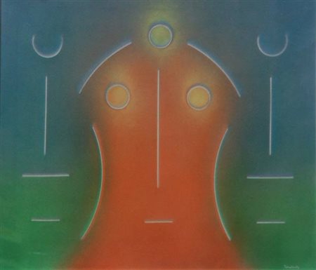 Stanley TOMSHINSKY New York, 1935 - Milano, 2004 Totem, 1973 acrilico su tela...