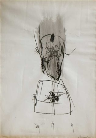 Emilio SCANAVINO Genova, 1922 - Milano, 1986 Senza titolo, 1957 grafite su...