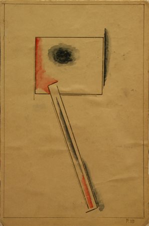 Aleksan RODCHENKO 1891 - 1956 Composizione geometrica, 1918 tecnica mista su...