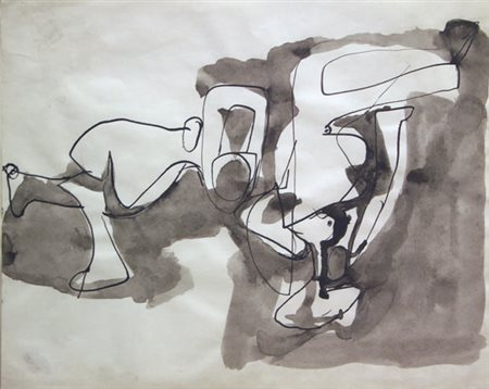 Afro BASALDELLA Udine, 1912 - Zurigo, 1976 Senza titolo, anni '50 tecnica...