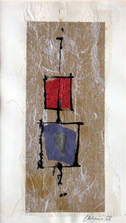 Eugenio CARMI Genova, 1920 Senza titolo, 1958 inchiostro e collage su carta...