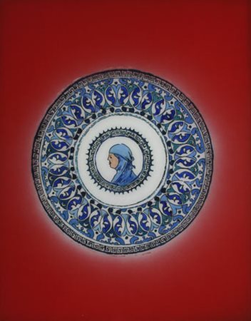 Aldo MONDINO Torino, 1938 - Torino, 2005 Iznik, anni 2000 smalto su vetro cm...