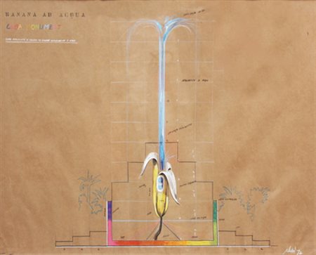 Fabrizio PLESSI Reggio Emilia, 1940 Banana ad acqua Cuba Monument, 1972...