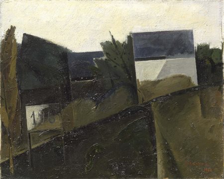 Alberto Manfredi, Reggio Emilia 1930 - 2001, Paesaggio, 1968, Olio su tela,...