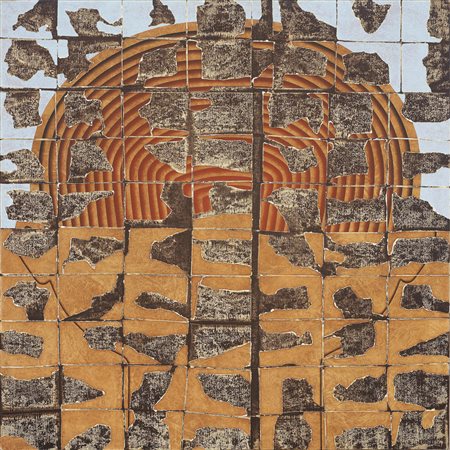 Angelo Cagnone, Carcare (Sv) 1941, Frammenti, 1971, Olio su tela, cm....