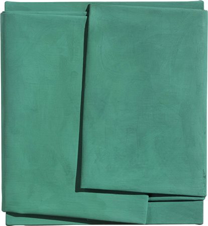 Cesare Berlingeri, Cittanova (Rc) 1948, Verde piegato, 2008, Olio e pigmenti...