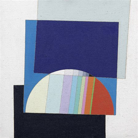 Eugenio Carmi, Genova 1920, Perchè?, 1994, Olio su tela, cm. 60x60, Firma e...