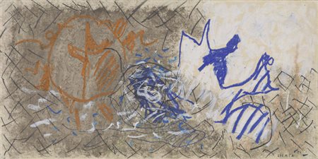 Riccardo Licata, Torino 1929, Senza titolo, 1959, Tecnica mista su cartoncino...