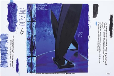 Fabrizio Plessi, Reggio Emilia 1940, Mariverticali, progetto per la Biennale...