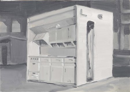 Radu Comsa, Sibiu 1975, Senza titolo, 2007, Olio su tela, cm. 30,6x44, Firma...