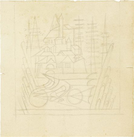 Fortunato Depero, Fondo, Val di Non (Tn) 1892 - Rovereto (Tn) 1960, Ciclista...