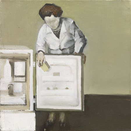 Marius Bercea, Cluj-Napoca 1979, Margarine, 2005, Olio su tela, cm. 30x30,...