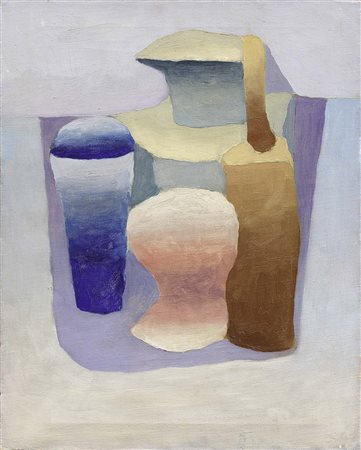 Toti Scialoja, Roma 1914 - 1998, Natura morta, 1949, Olio su tela, cm....