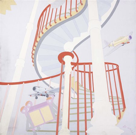 Luca Alinari, Firenze 1943, Senza titolo, Acrilico su tela, cm. 80x80, Firma...