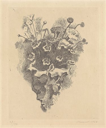Giorgio Morandi, Bologna 1890 - 1964, Cornetto con fiori di campo, 1924,...