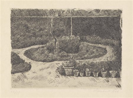 Giorgio Morandi, Bologna 1890 - 1964, Il giardino di via Fondazza, 1924,...