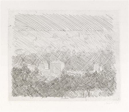 Giorgio Morandi, Bologna 1890 - 1964, Paesaggio (Pianura di Bologna), 1929,...