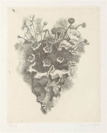Giorgio Morandi, Bologna 1890 - 1964, Cornetto con fiori di campo, 1924,...