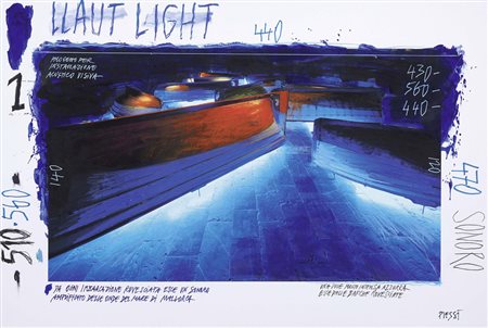 Fabrizio Plessi, Reggio Emilia 1940, Llaut Light, progetto per installazione...