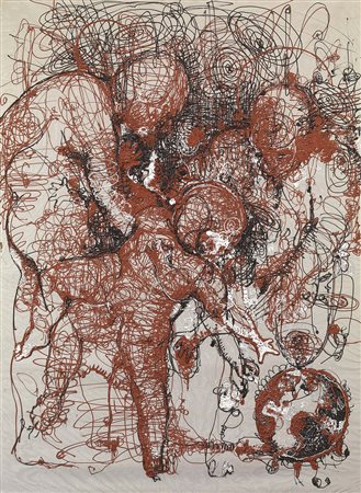 Massimo Kaufmann, Milano 1963, Senza titolo, 1993, Gomma su tulle teso su...