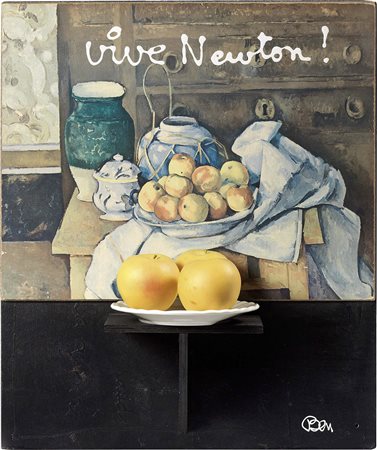 Ben Vautier, Napoli 1935, Vive Newton!, (1994), Oggetti e tecnica mista su...