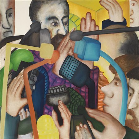 Marco Cingolani, Como 1961, Senza titolo, 1992, Olio su tela, cm. 100x100,...