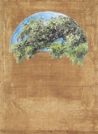 Carlo Mattioli, Modena 1911 - Parma 1994, Lunetta, 1989, Olio su tela...