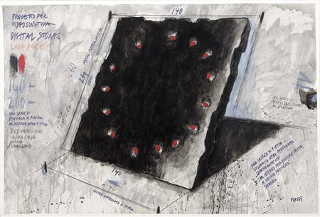 Fabrizio Plessi, Reggio Emilia 1940, Progetto per video scultura - Digital...