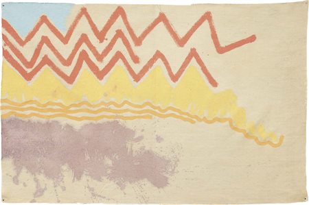 Giorgio Griffa, Torino 1936, Linea spezzata, 2005, Acrilico su tela, cm....