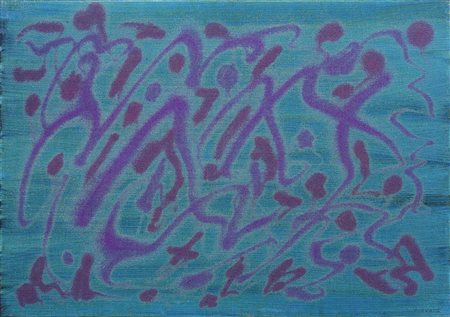 Giulio Turcato, Mantova 1912 - Roma 1995, Cangiante n. 4, 1989, Olio e...