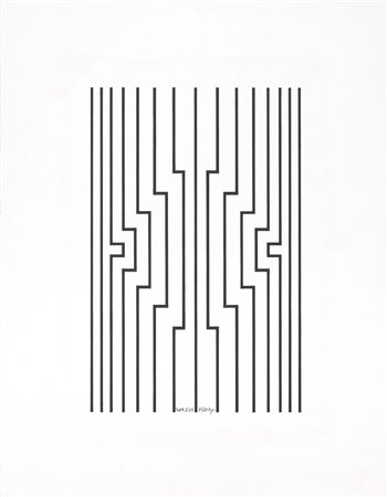 Victor Vasarely, Pecs 1906 - Parigi 1997, Senza titolo, Inchiostro su carta,...