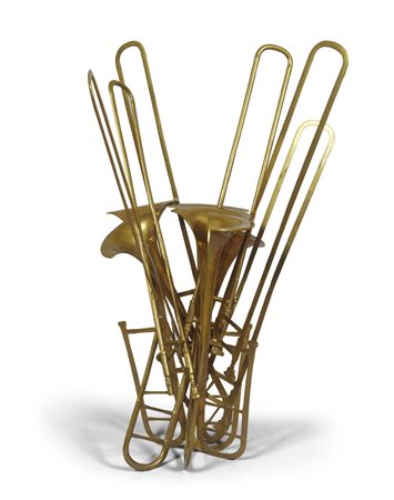 Arman, Nizza 1928 - 2005, Tromboni, 1986, Scultura in bronzo, es. EA 1/2, cm....