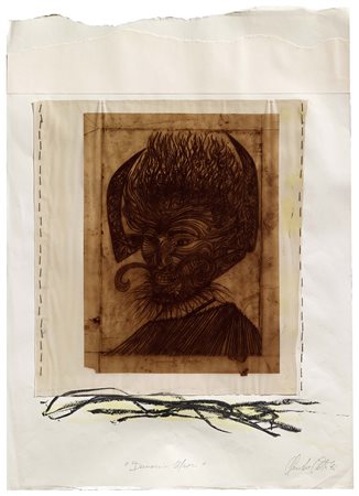 Claudio Costa, Tirana 1942 - Genova 1995, Demonio Maori, 1976, Collage e...