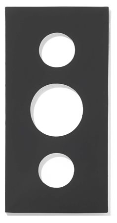 Dadamaino, Milano 1935 - 2004, Volume, 1960, Idropittura su tela, cm. 60x30,...