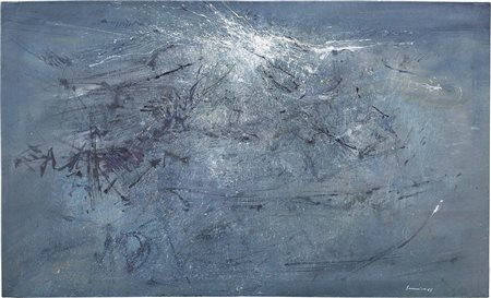 Emilio Scanavino, Genova 1922 - Milano 1986, Il mare in Liguria, 1955, Olio...