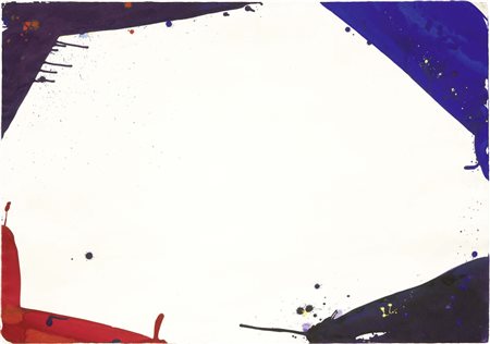 Sam Francis, San Mateo 1923 - Santa Monica 1994, Senza titolo, 1966, Smalto...