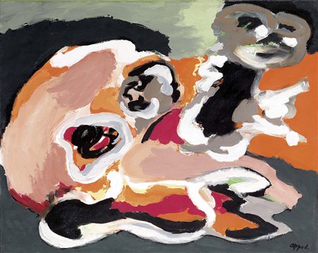 Karel Appel, Amsterdam 1921 - Zurigo 2006, Maternité, 1966, Acrilico su tela,...